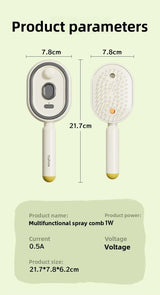 Brosse à cheveux avec spray – Modèle ovale violet