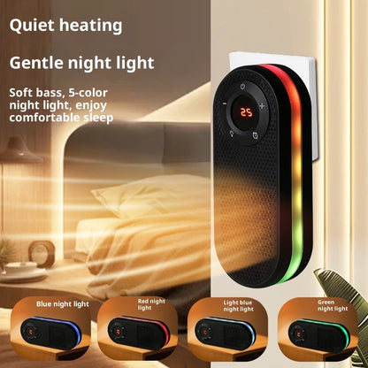 Small Heater 180 Degree Rotatable Electric Heater With Remote LED Display Overheat Protection Warmer With Timer Function